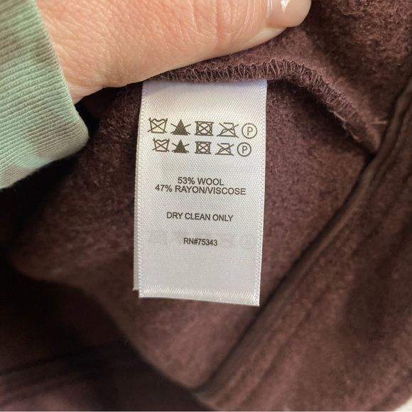 Joie | Mulberry Color Wool Blend Boiled Cropped Shacket - Picture 9 of 10